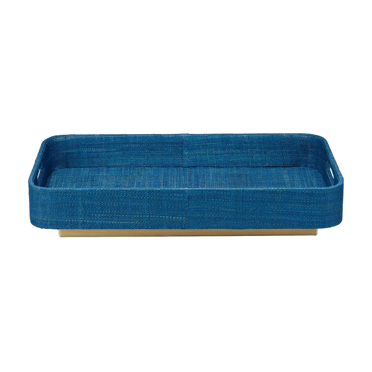 Jamie Young Company Rectangular Decorative Footed Tray - 22" - Indigo Blue
